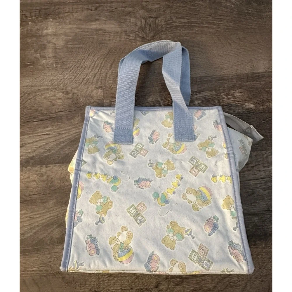 Vintage Insulated Vinyl‎ Diaper Bag Bottle Bag